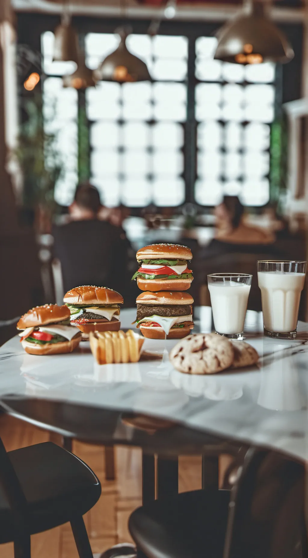 ai character: food table background