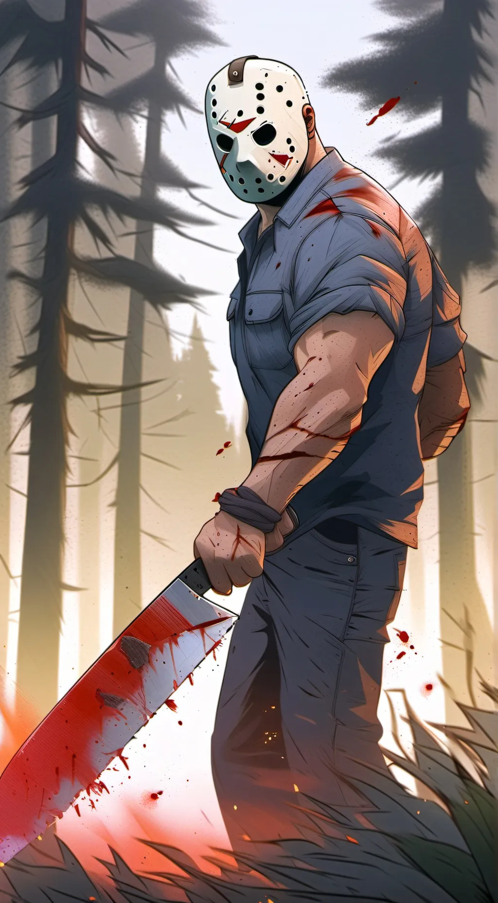 ai character: Jason vorhees  background