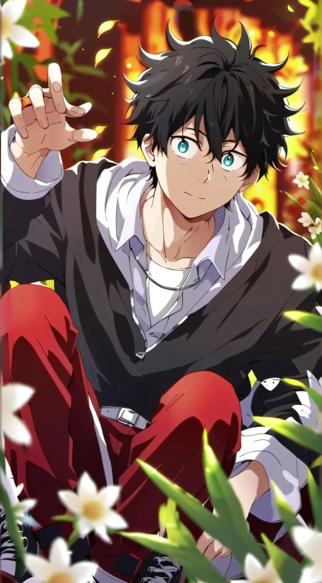 ai character: MHA dorms background