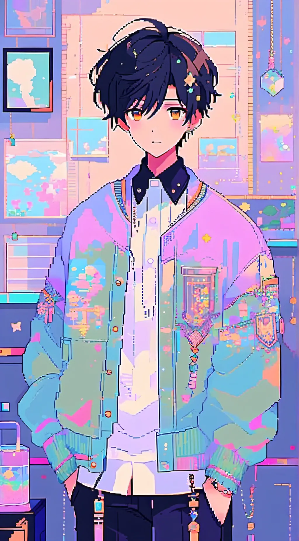 ai character: Jaxson  background