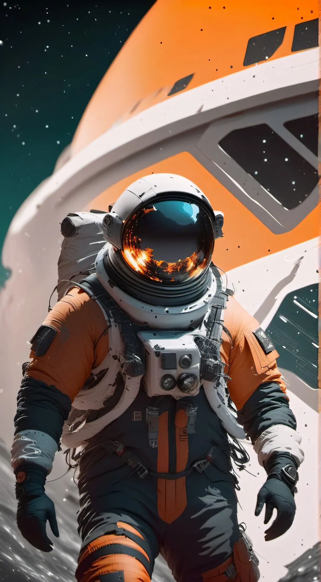 ai character: orange background