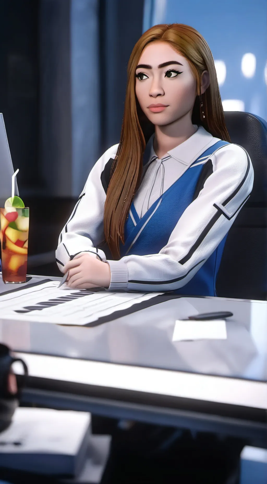 ai character: Ice spice  background
