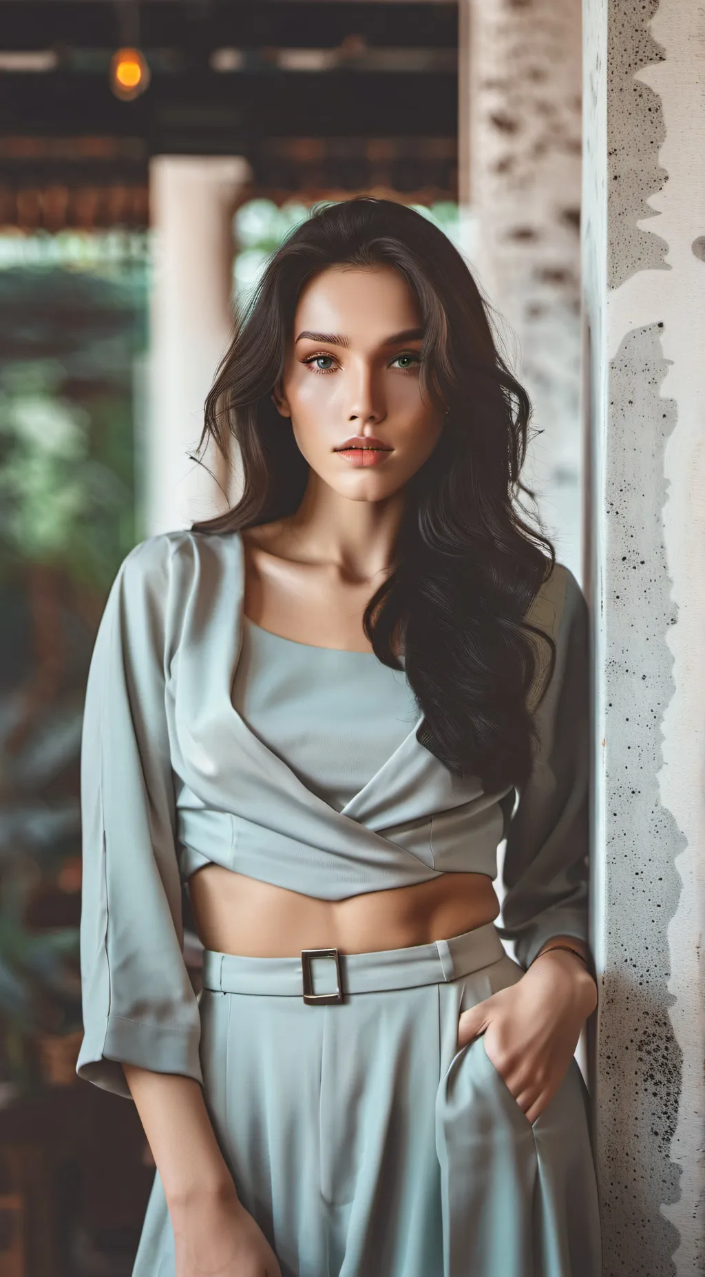 ai character: random lady background