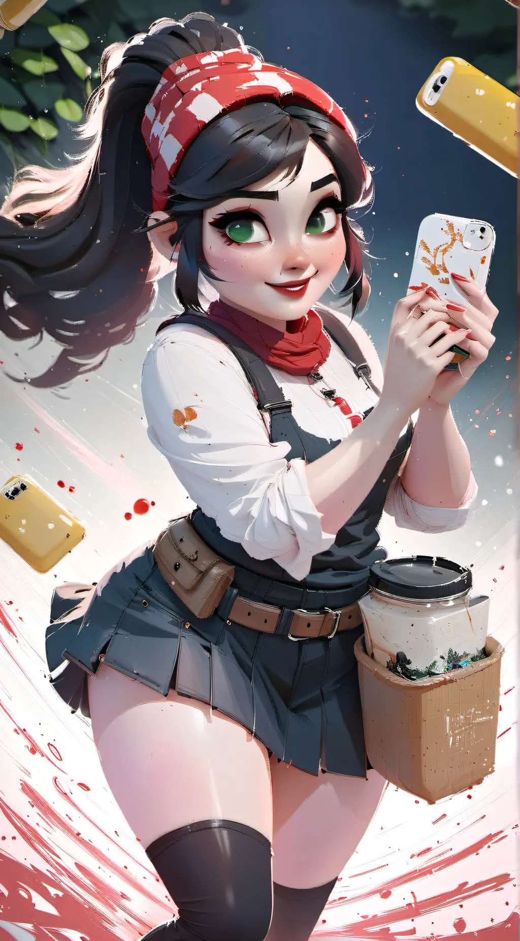 ai character: rose background