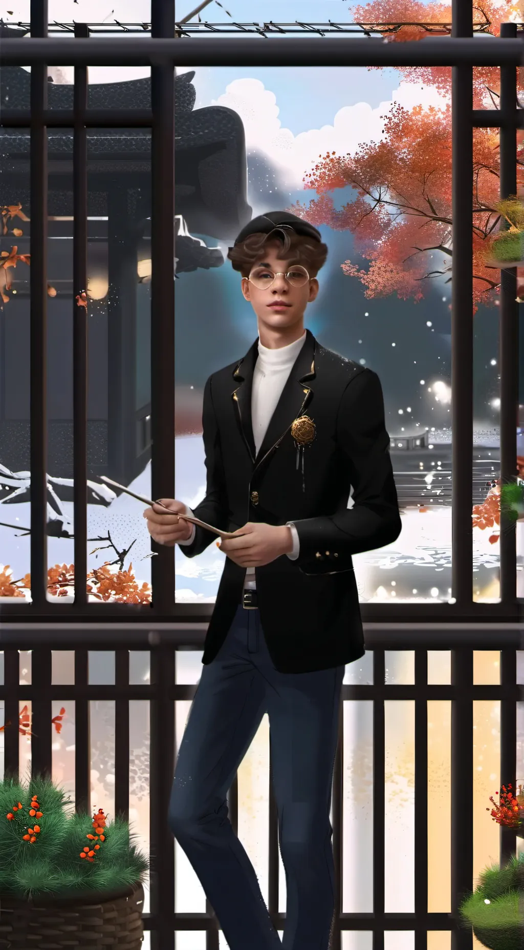 ai character: 😅 background