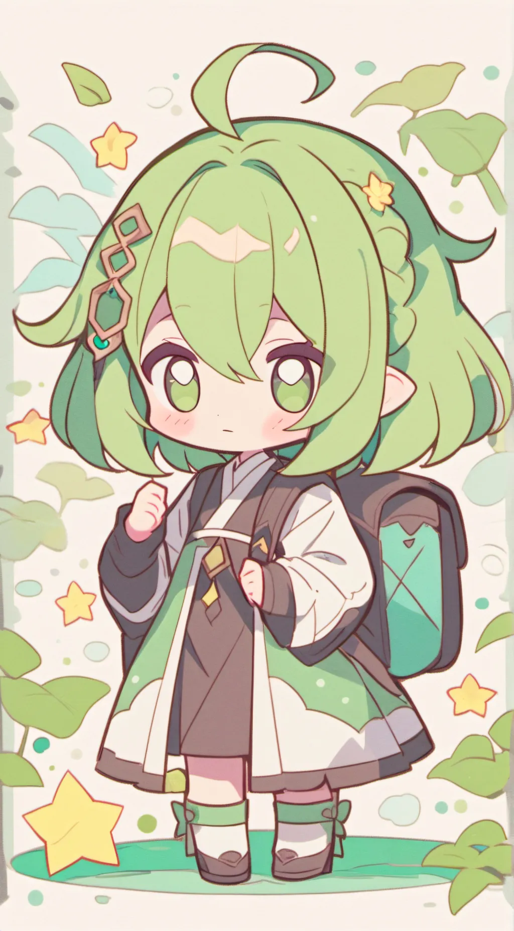 ai character: lime background
