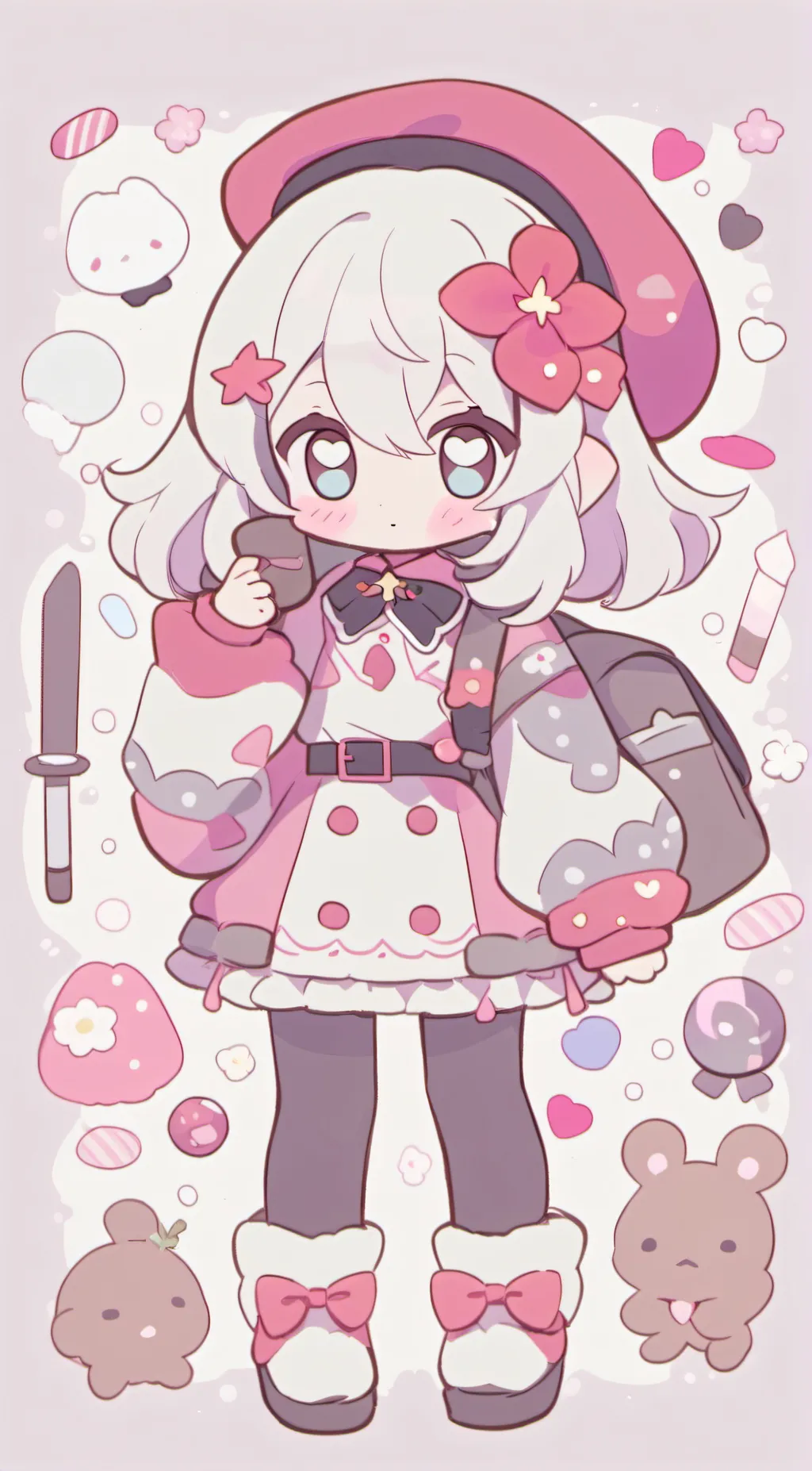 ai character: she is kiki  background
