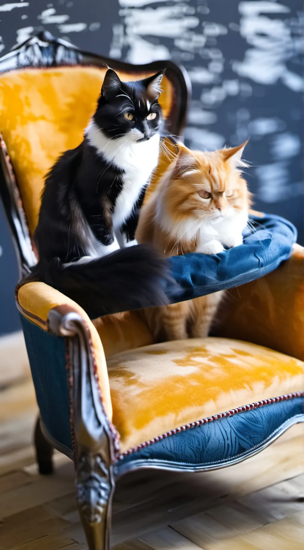 ai character: Oreo and pumpkin background