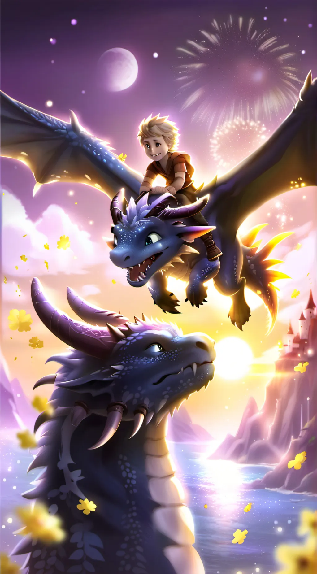 ai character: toothless × luna background