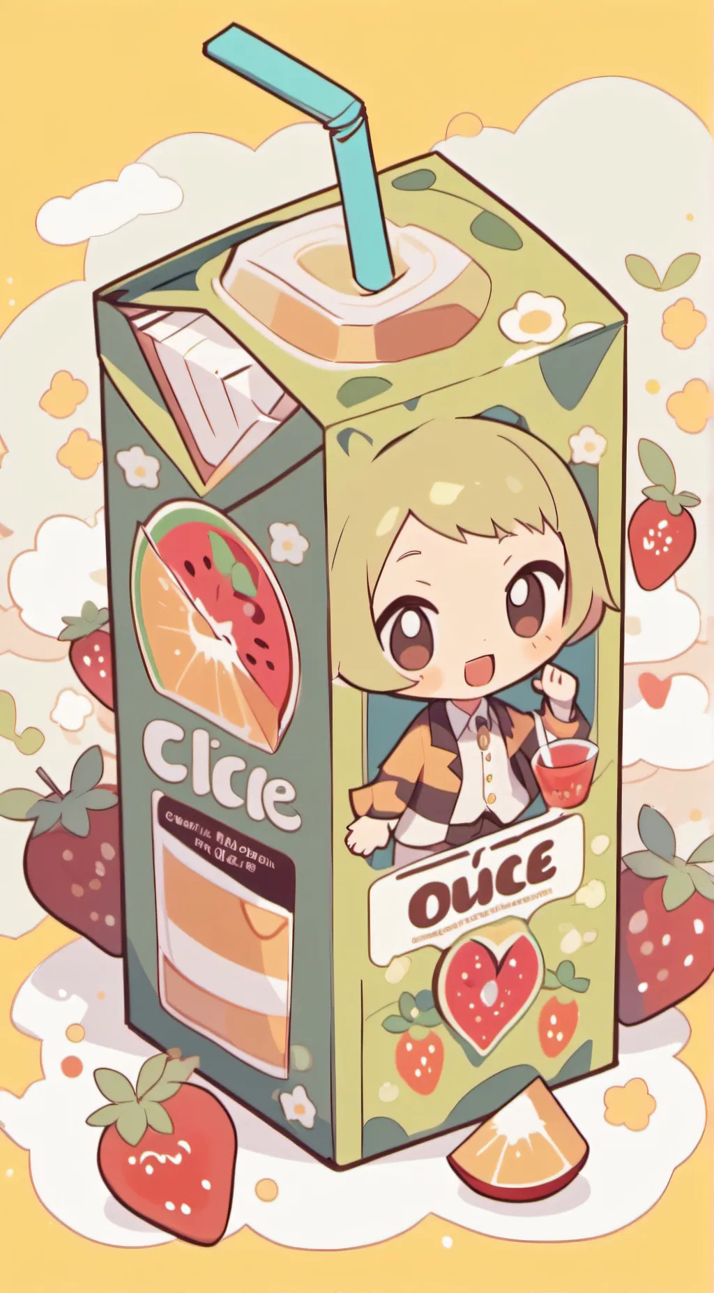 ai character: X's Juice Box background