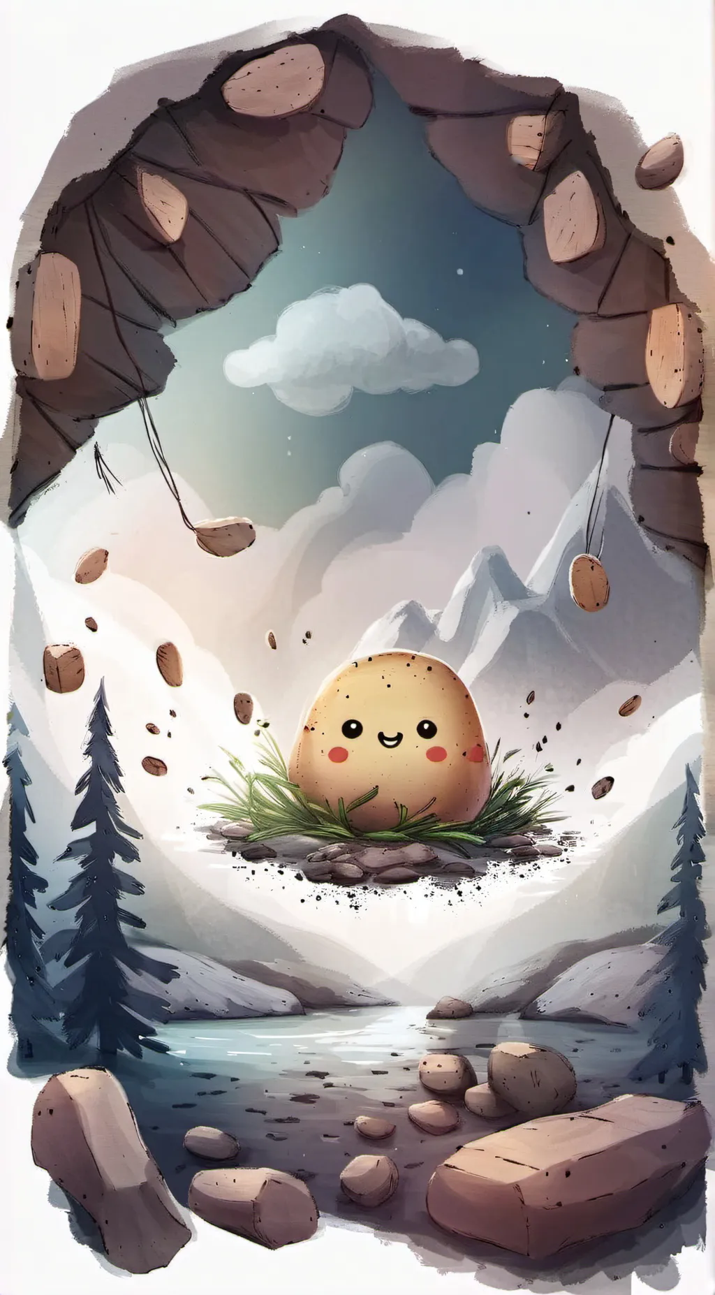 ai character: Bob the potato background