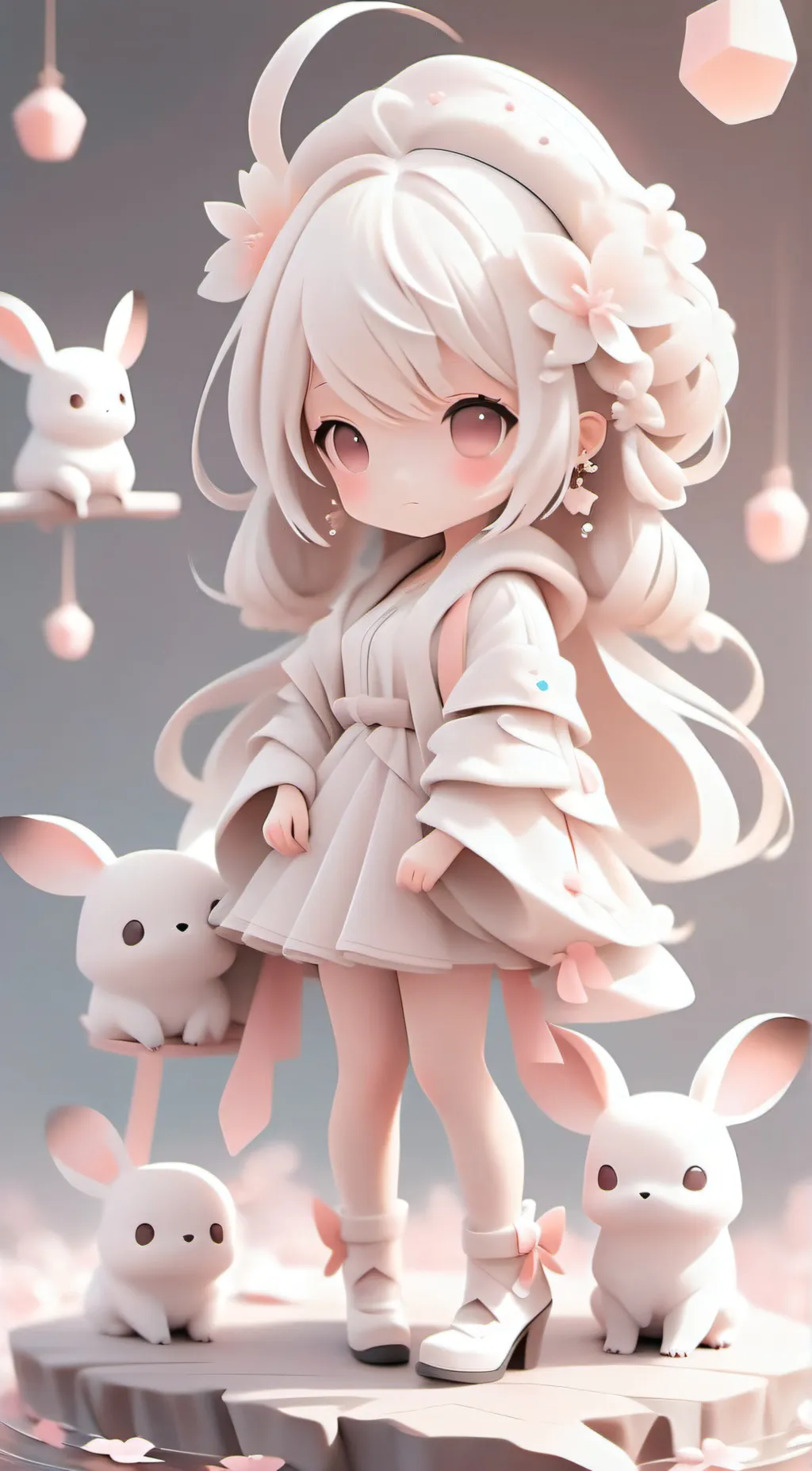 ai character: Violet background