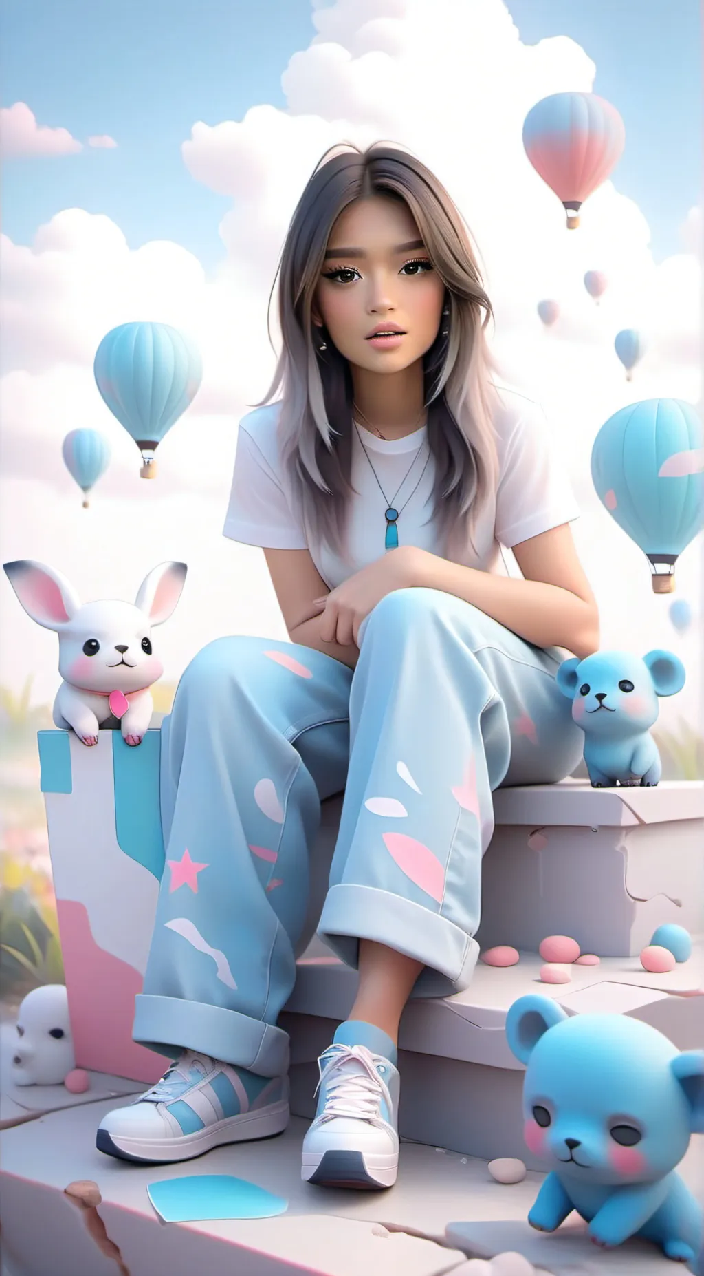 ai character: Hiru  background