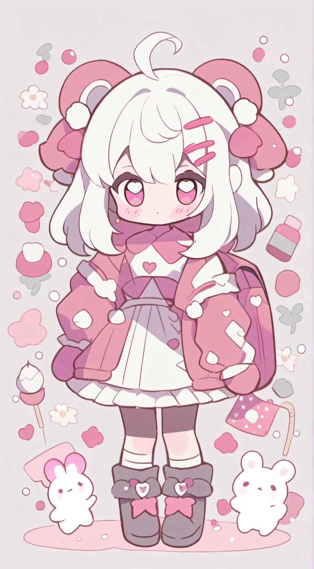 ai character: swishy background