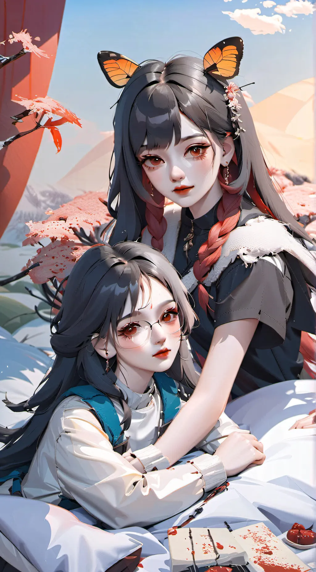 ai character: Kia&ginny  background