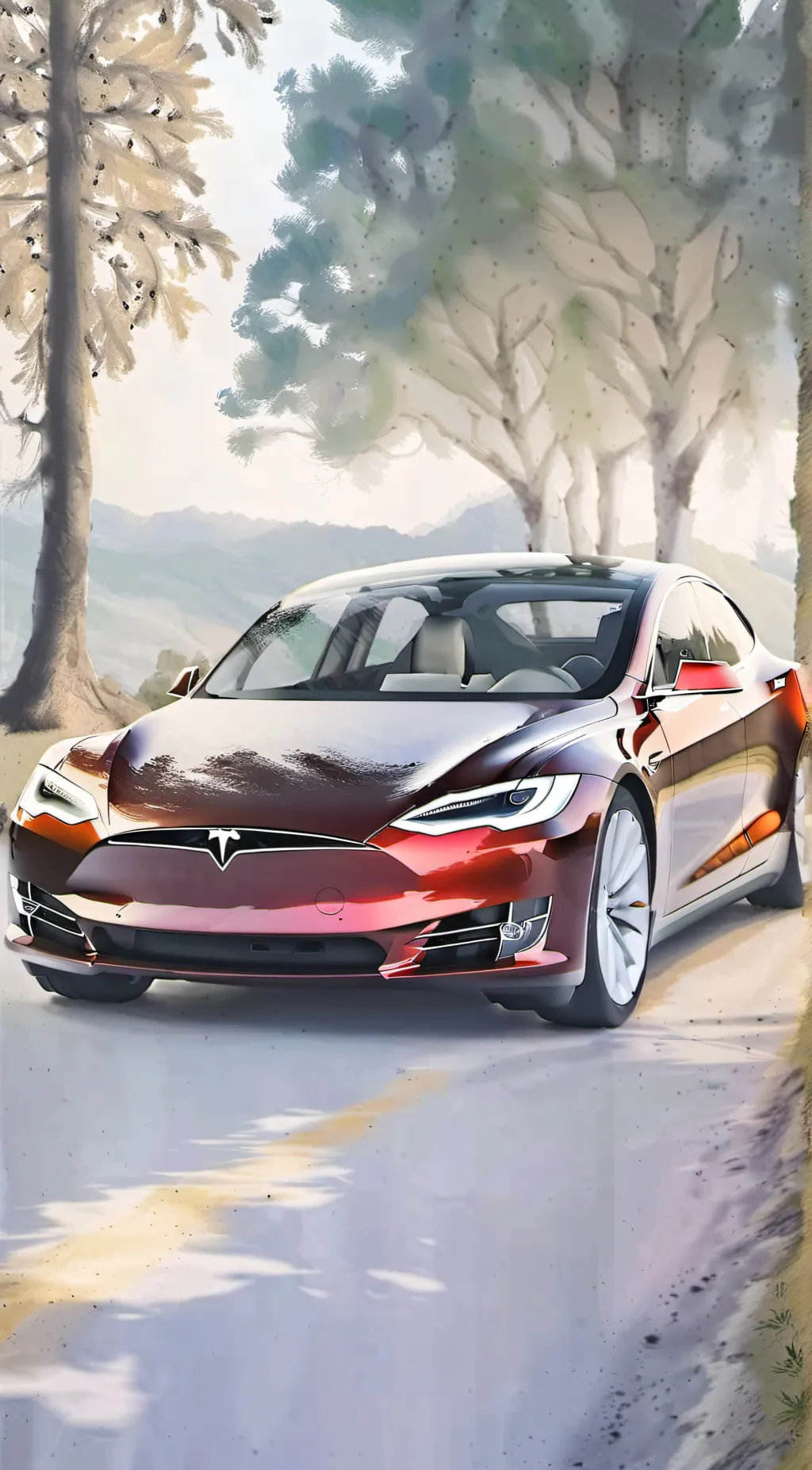 ai character: Tesla background