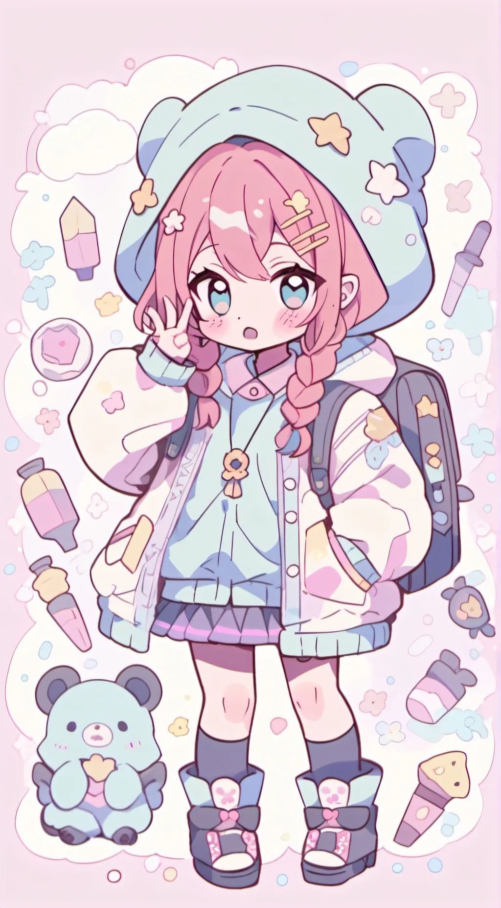 ai character: Rose background