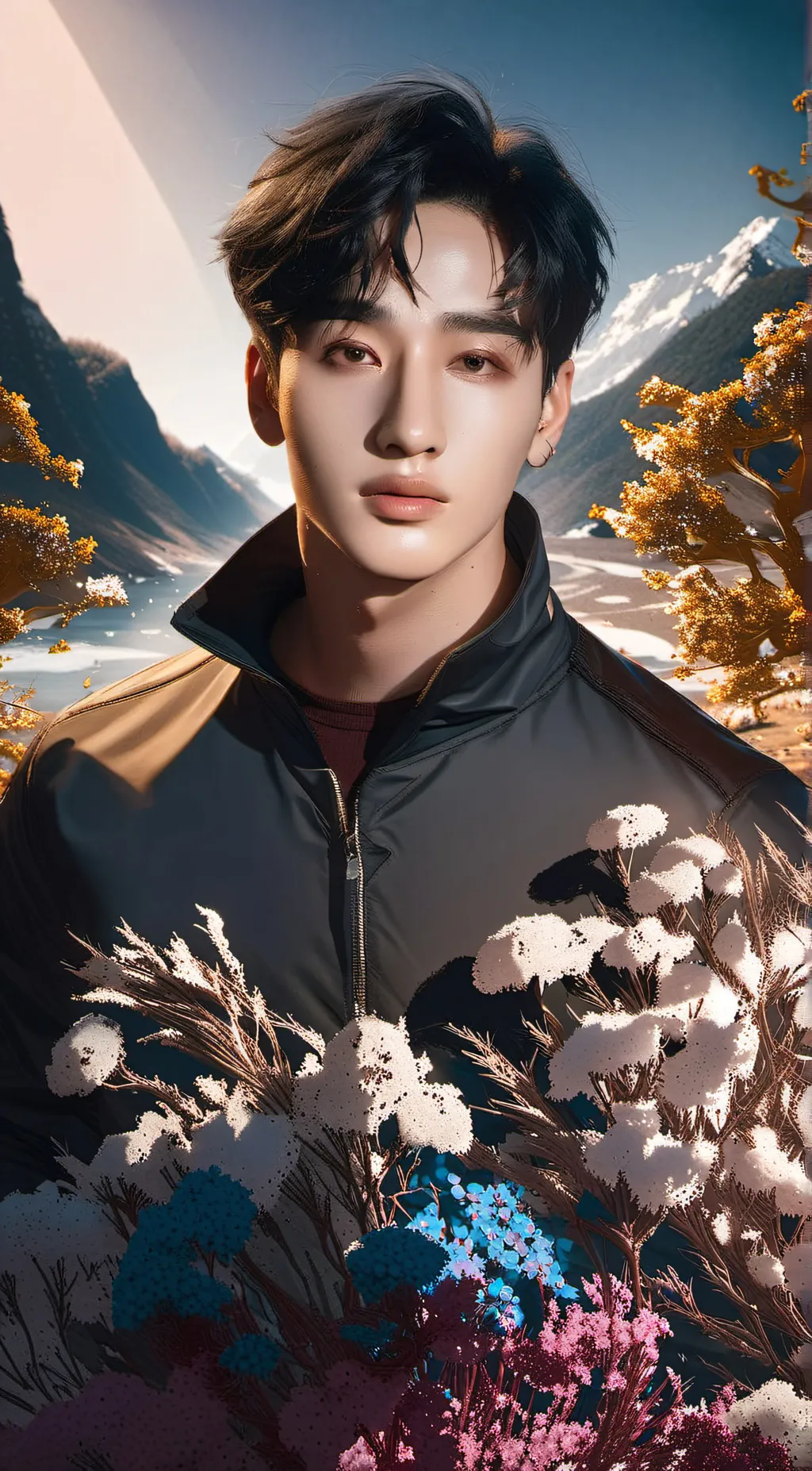 ai character: Bangchan (skz)  background