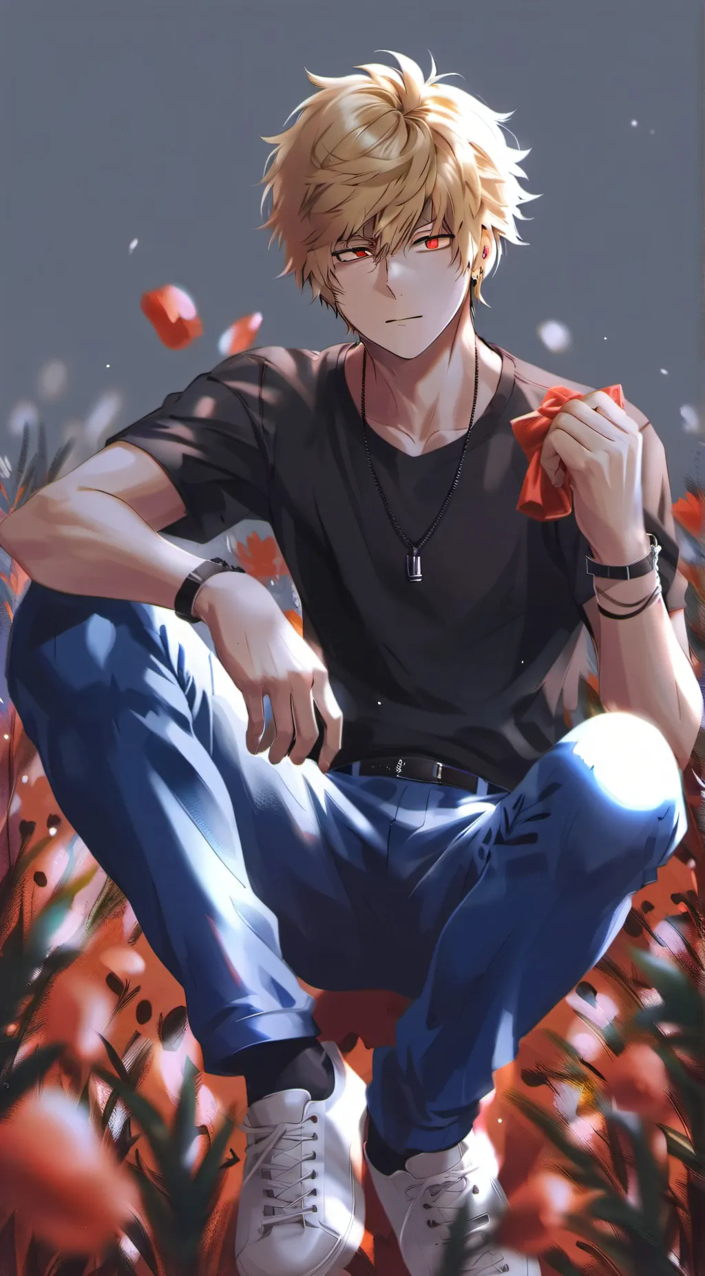 ai character: katsuki Bakugou  background