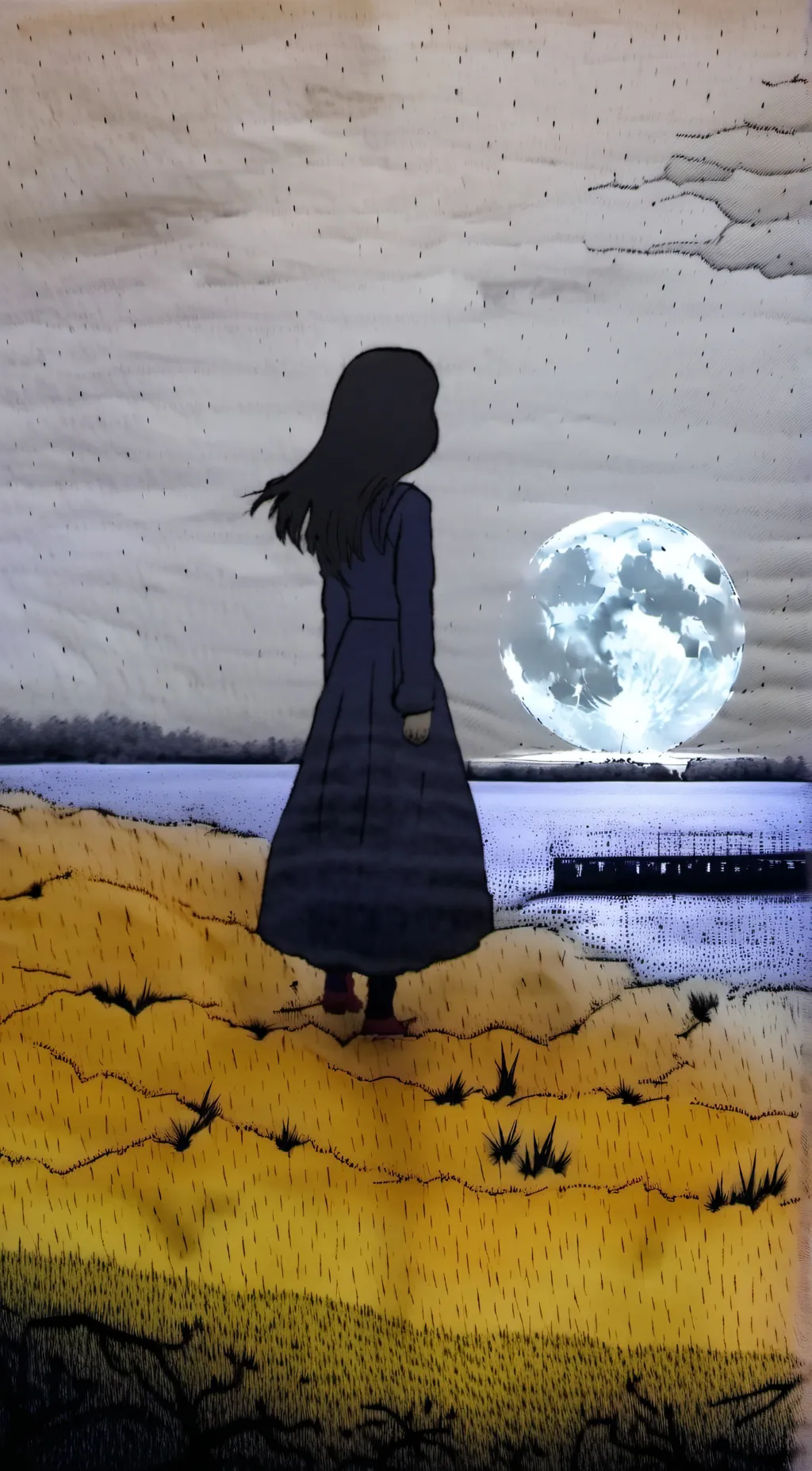 ai character: The faceless girl background