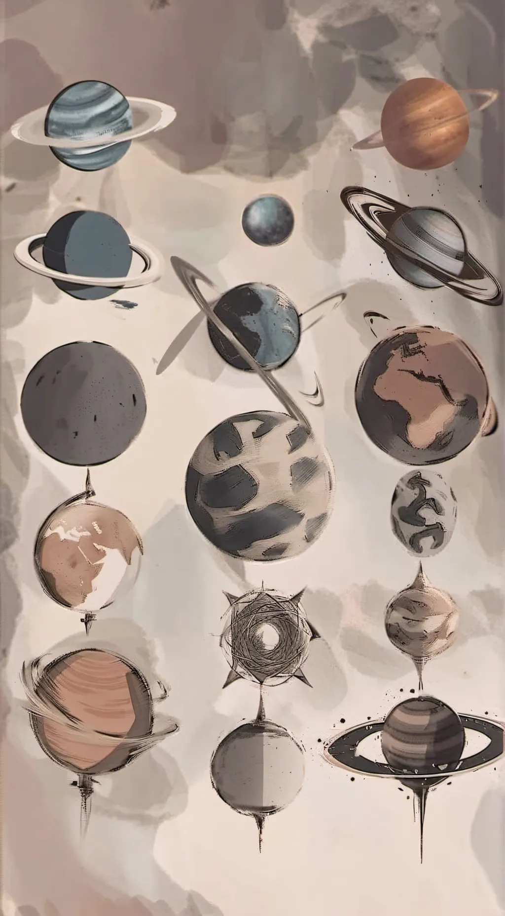 ai character: Solar system  background