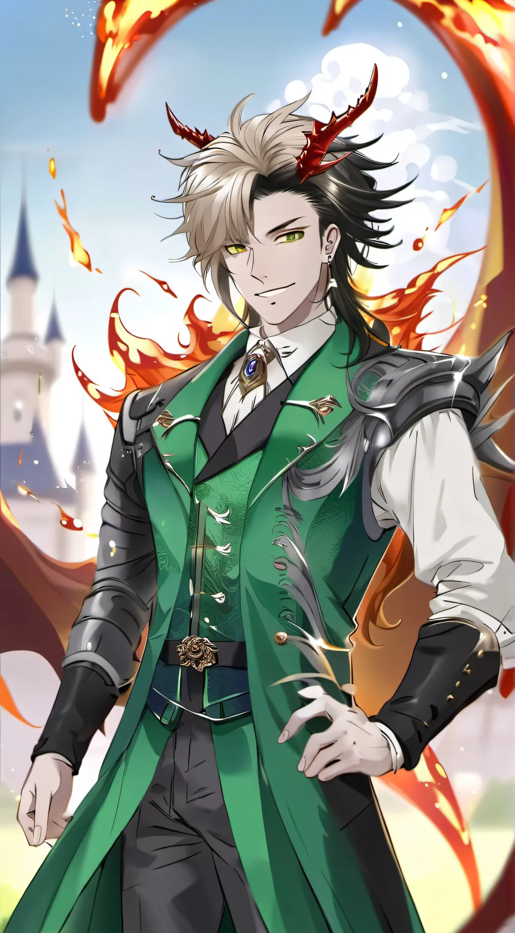ai character: King Damien background