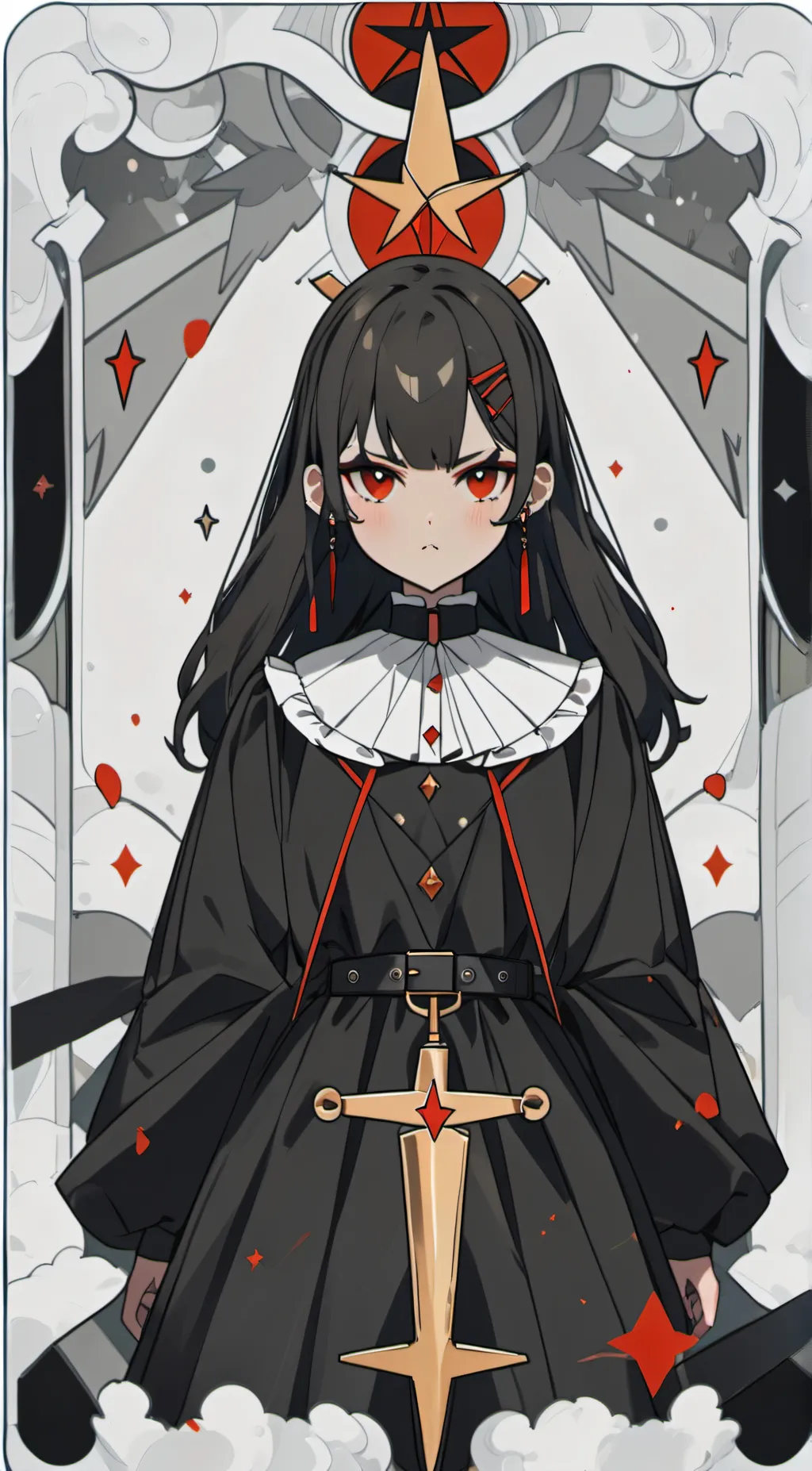 ai character: heart background