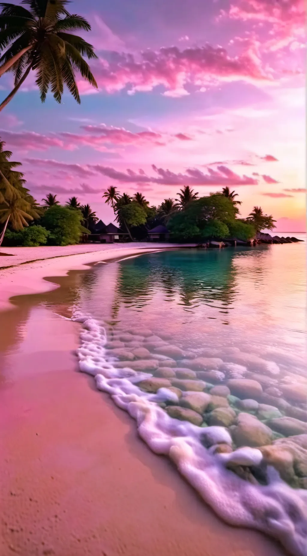 ai character: beach *sunset* background