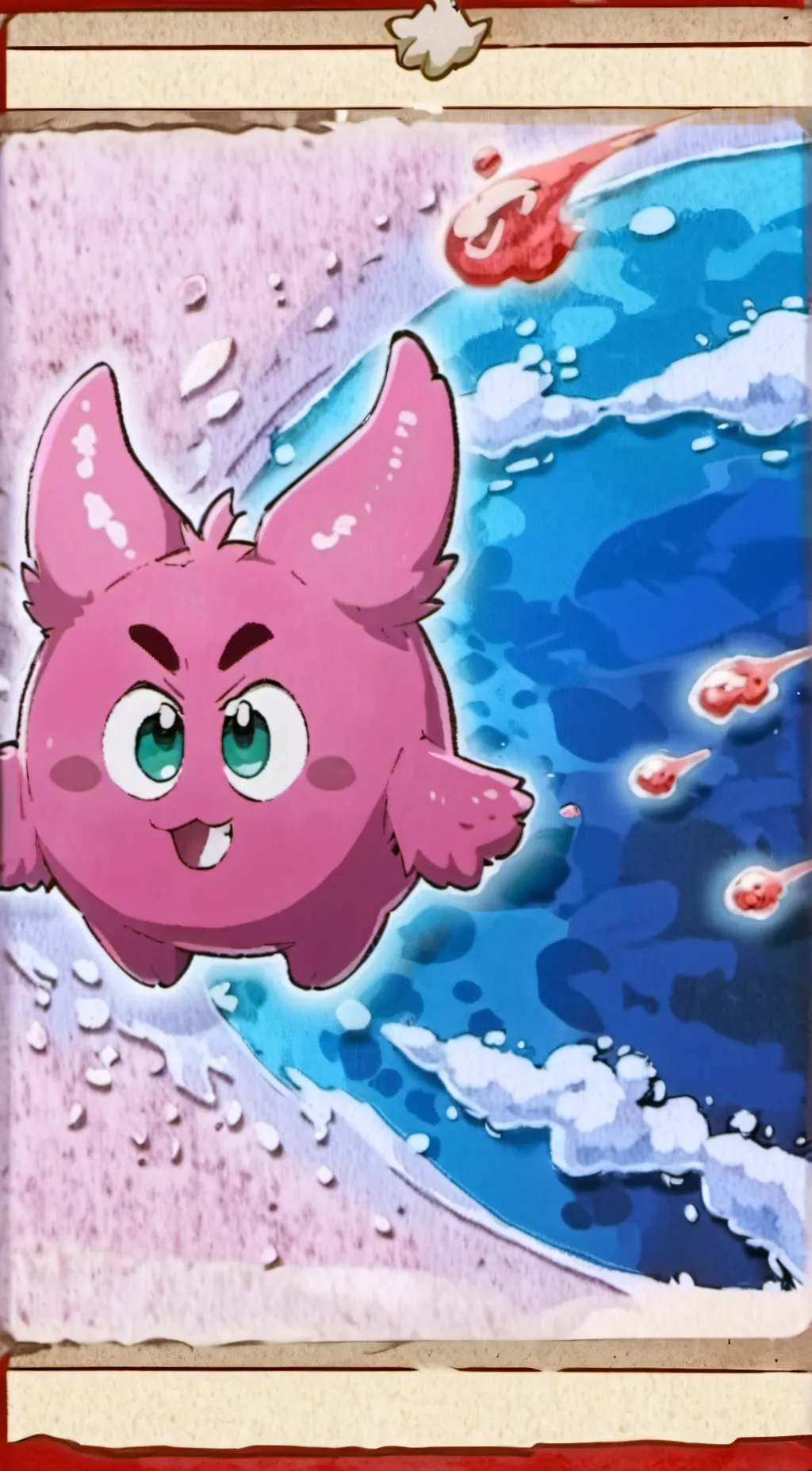 ai character: foxy bubble gum  background