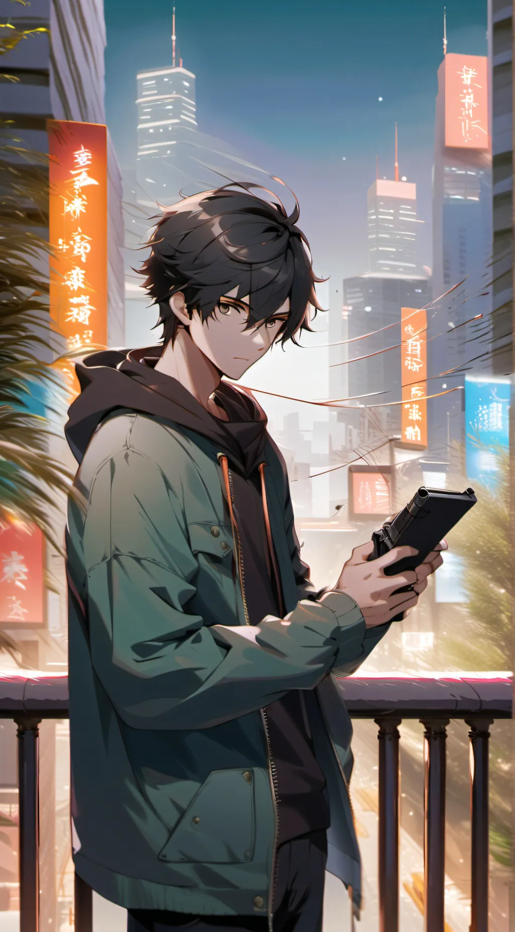 ai character: Hideaki Kobayashi  background