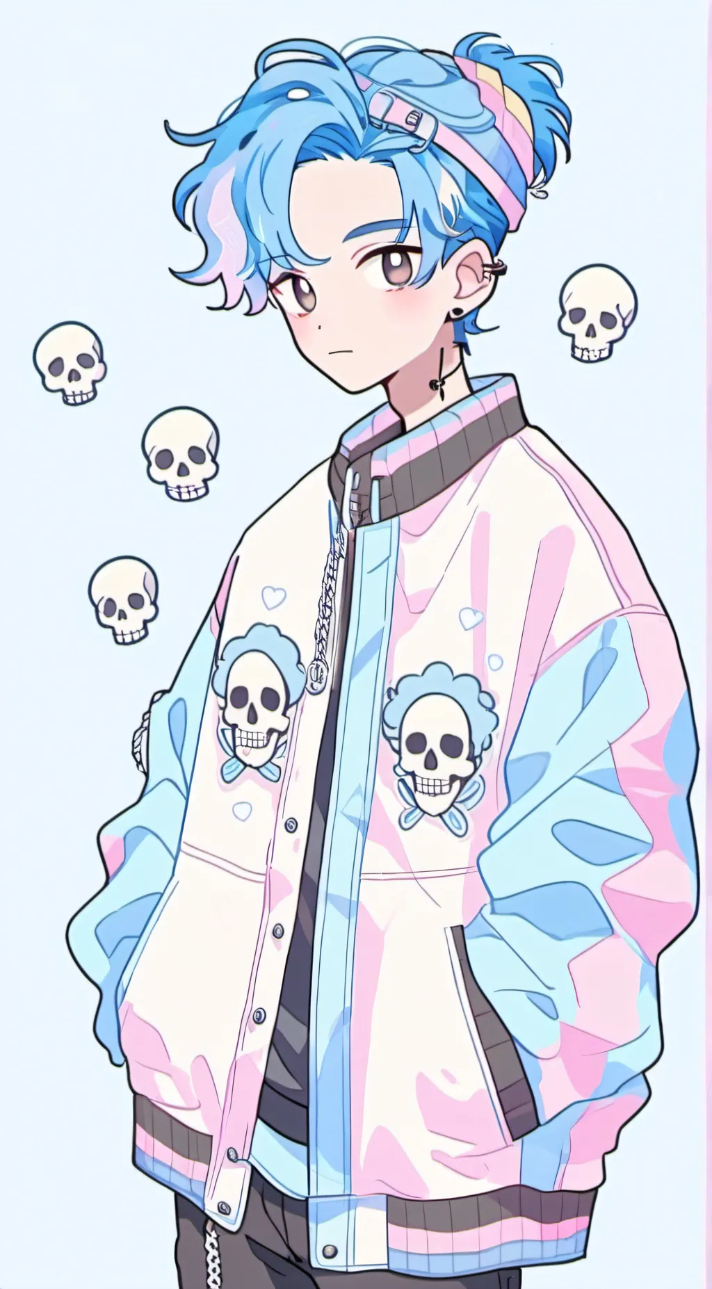 ai character: 💙jake🩵 background