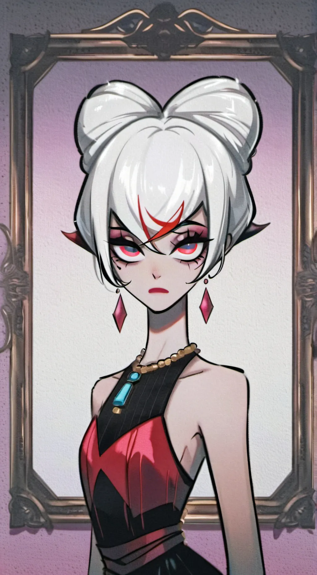 ai character: Camilla Carmine background