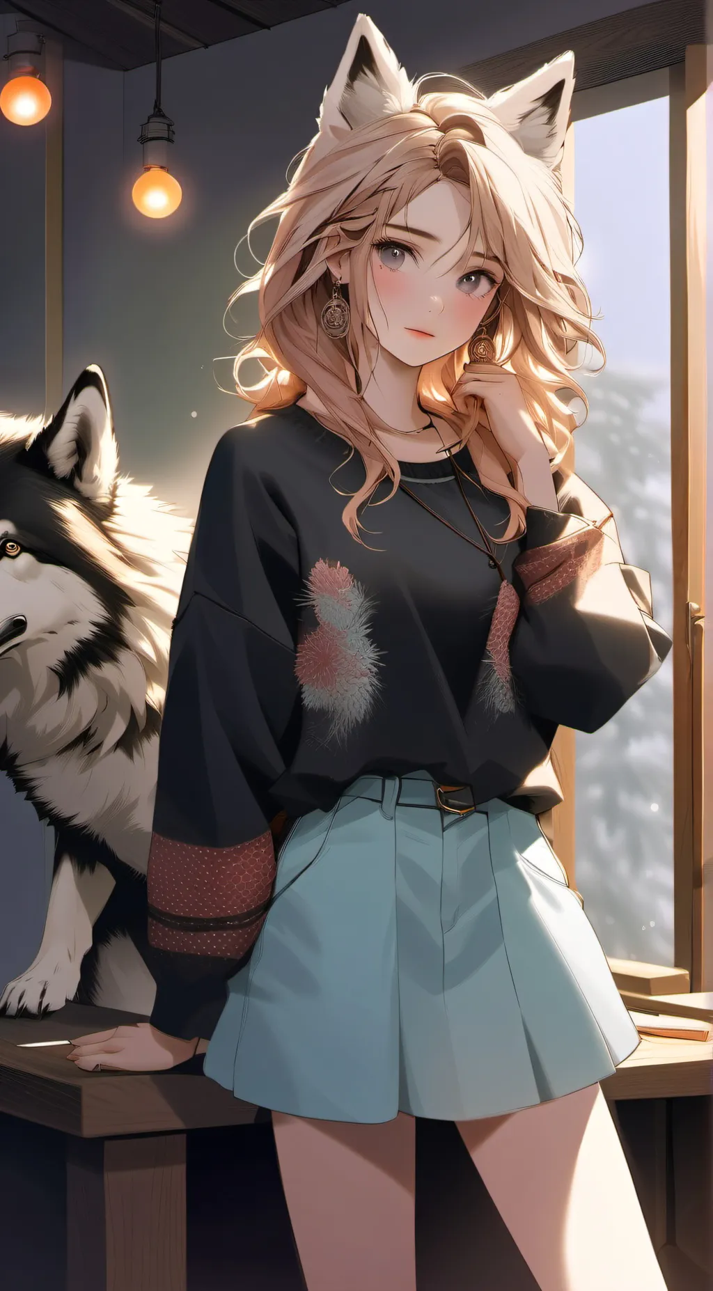 ai character: luna  background