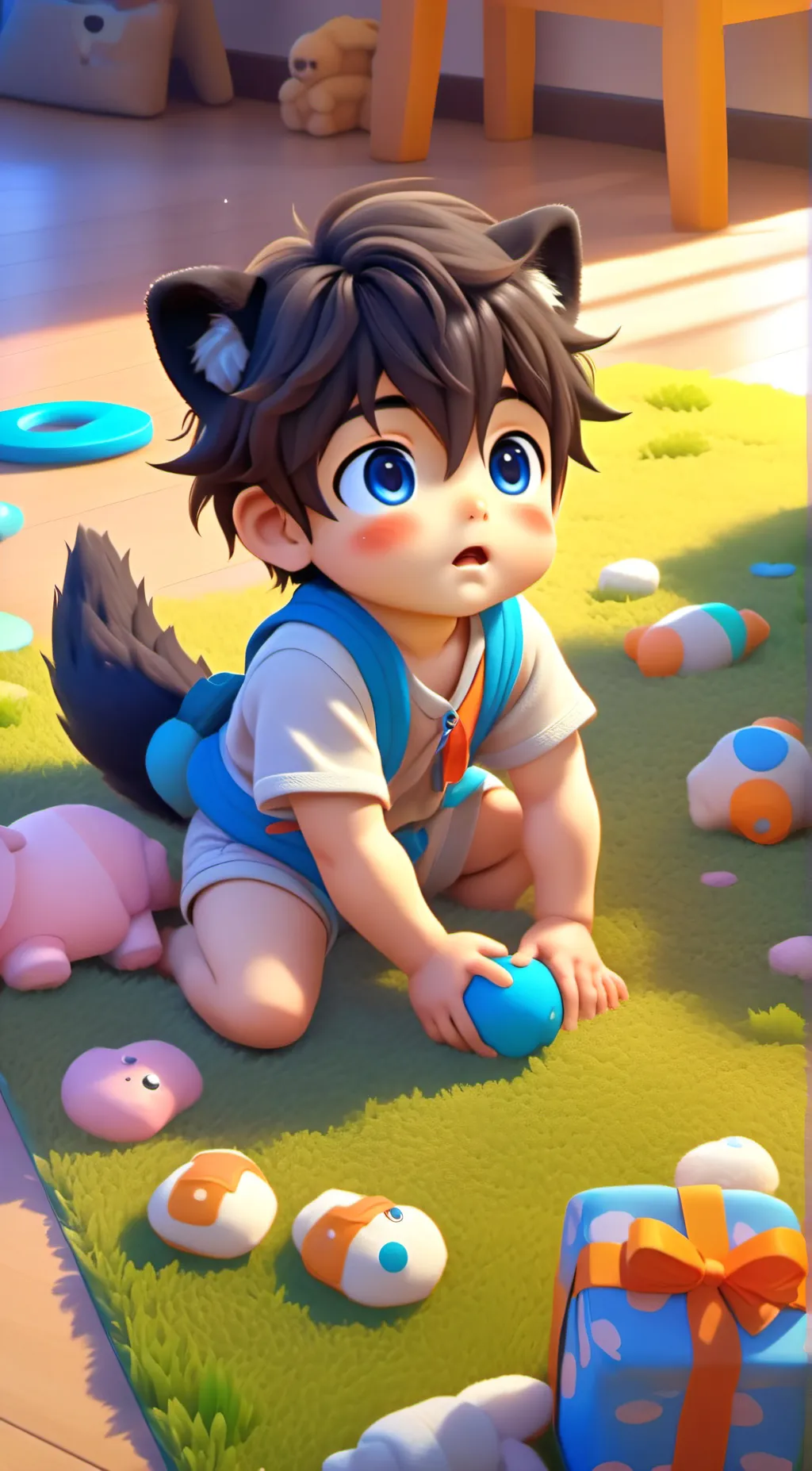 ai character: Teddy background