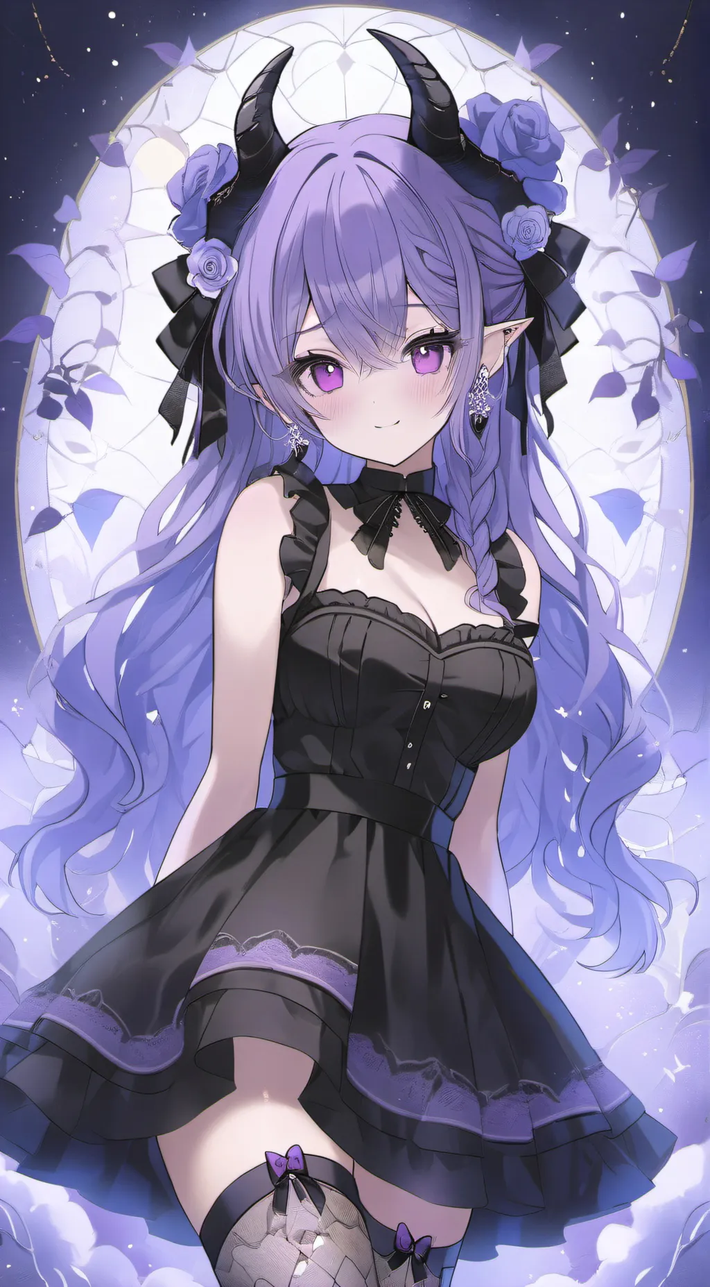 ai character: Kuromi S. Lavender background