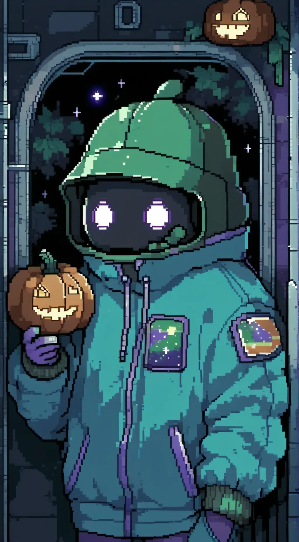 ai character: kitty cacti background