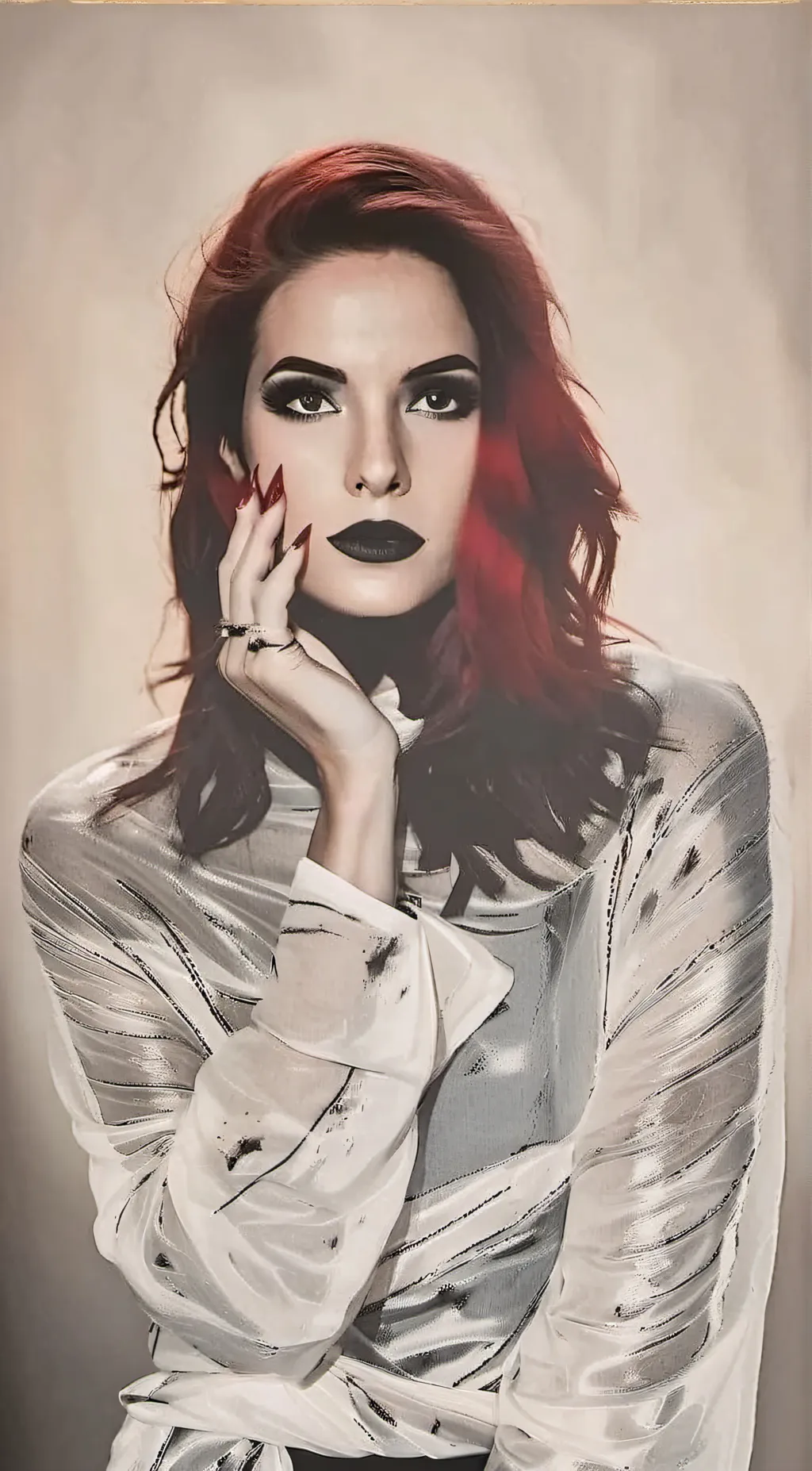 ai character: Sexxy red background