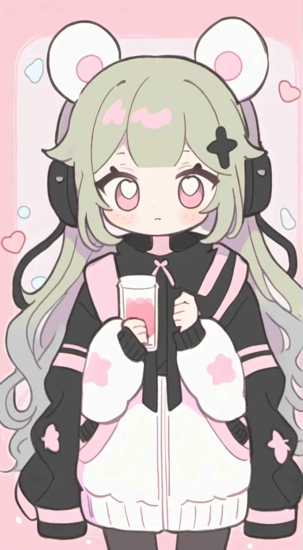 ai character: neko with her frie background