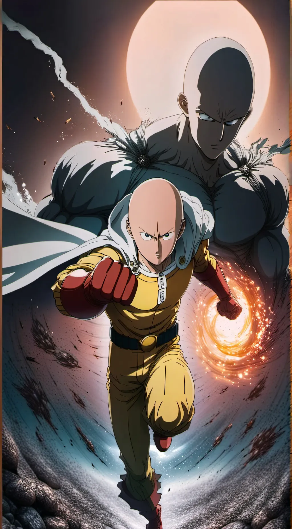 ai character: Saitama background