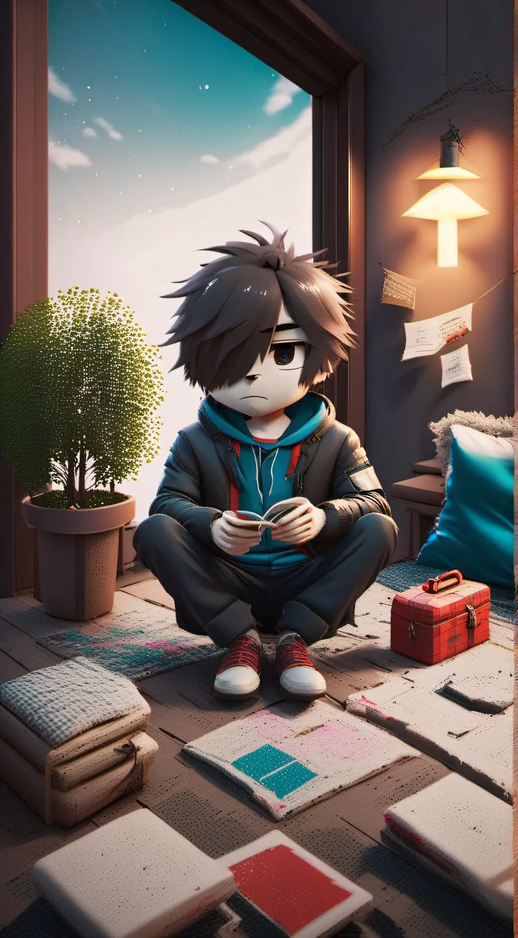 ai character: Ash background