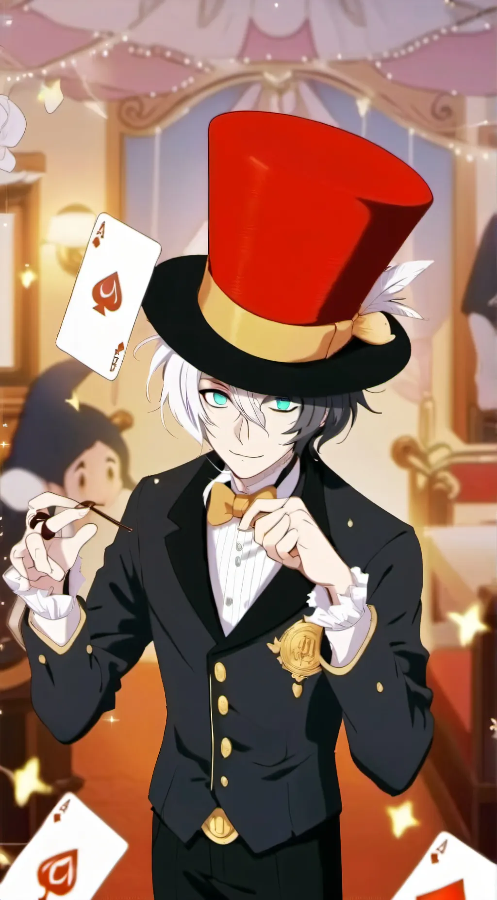 ai character: TADC but in Hazbin background