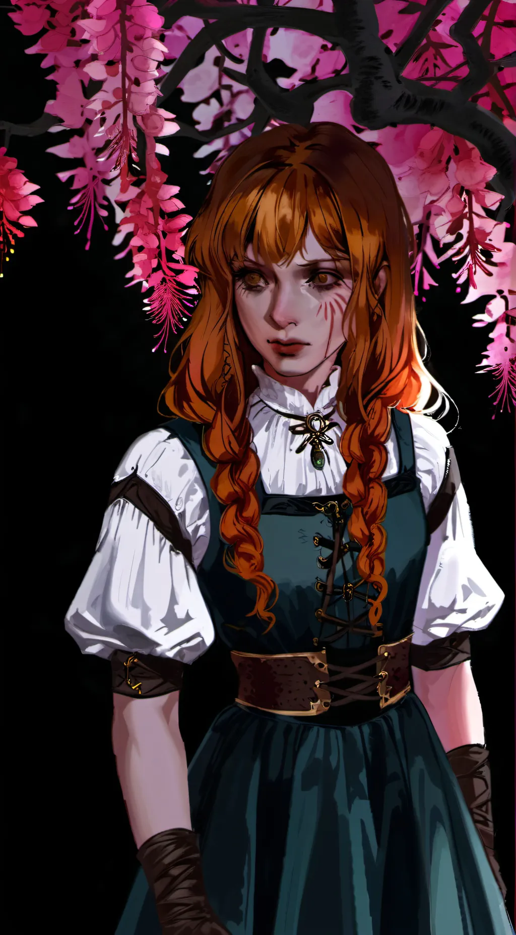 ai character: ms afton(Evelyn) background