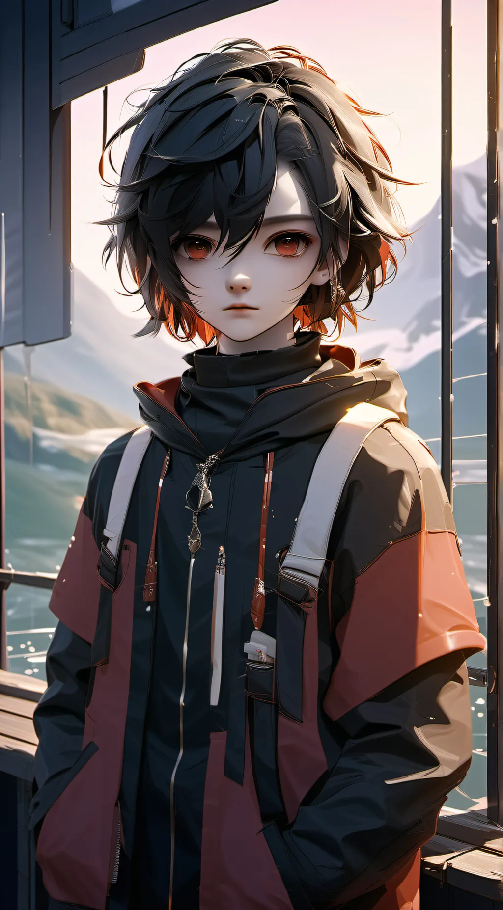 ai character: sky background