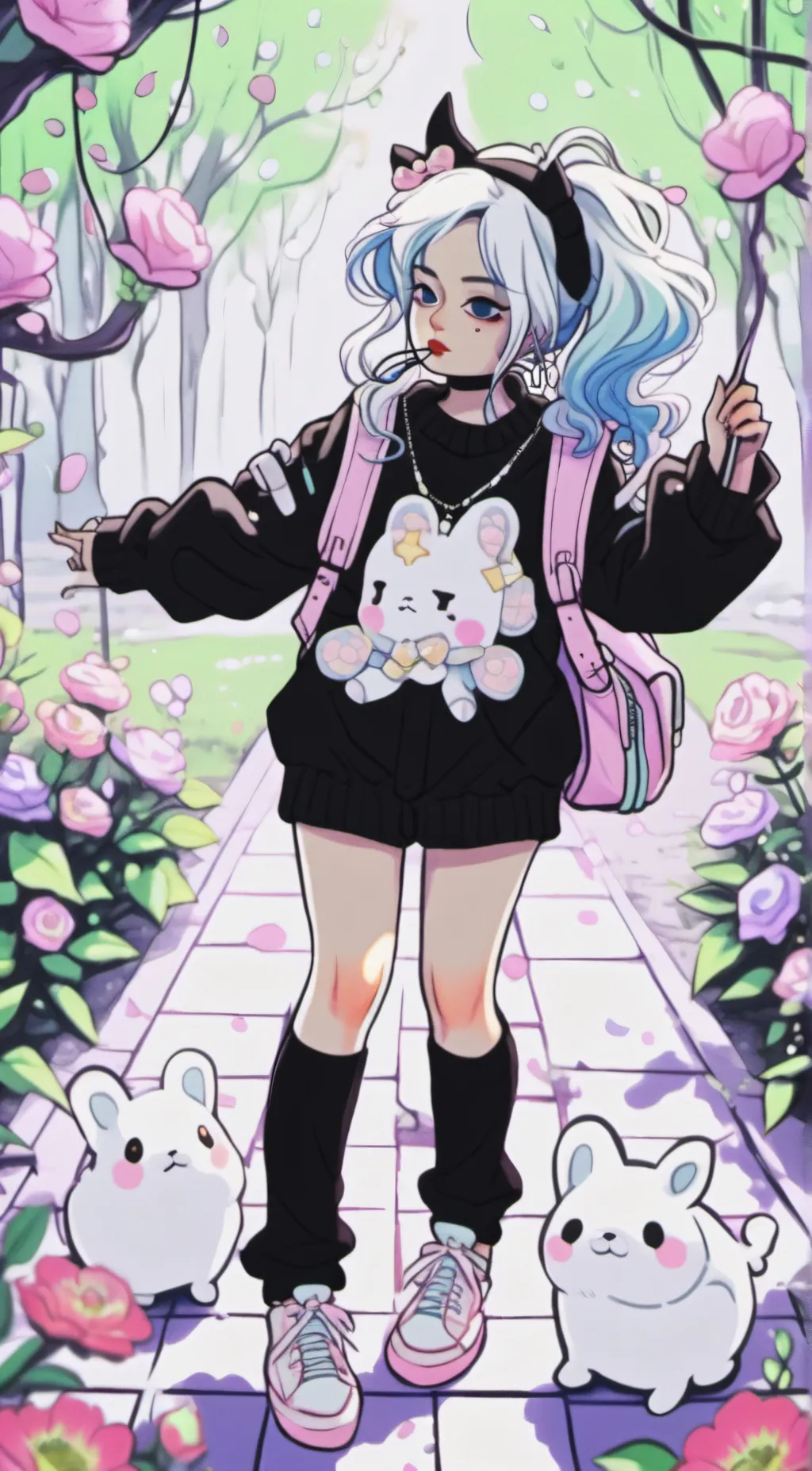 ai character: scarlet background