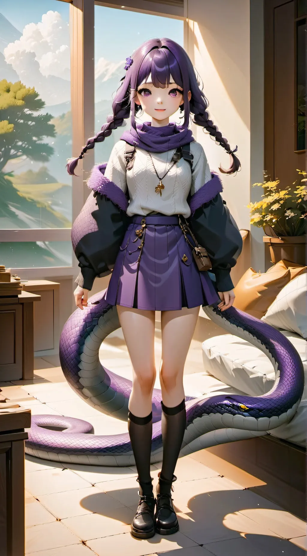 ai character: snakly background