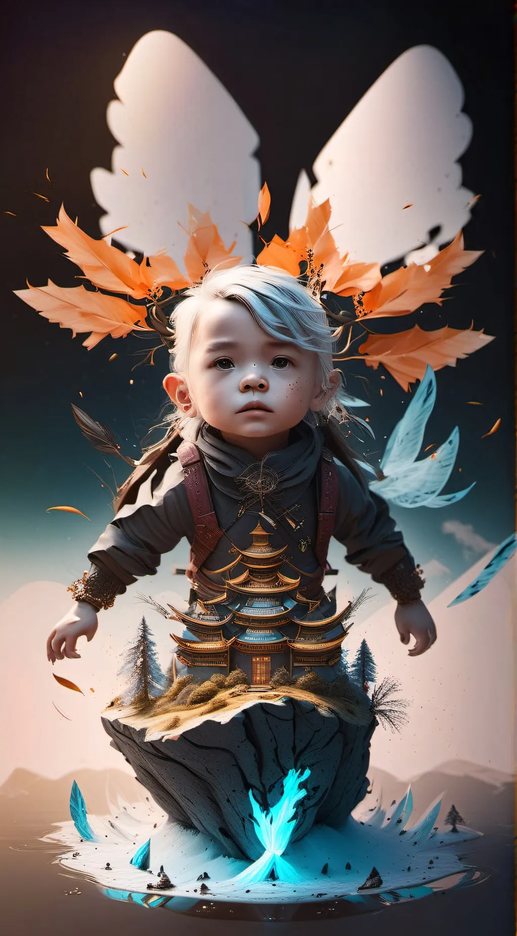 ai character: big baby  background