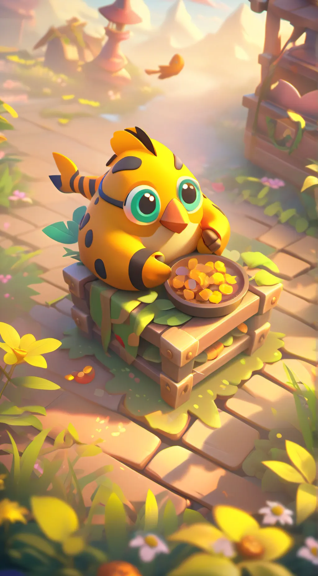 ai character: little chikky background