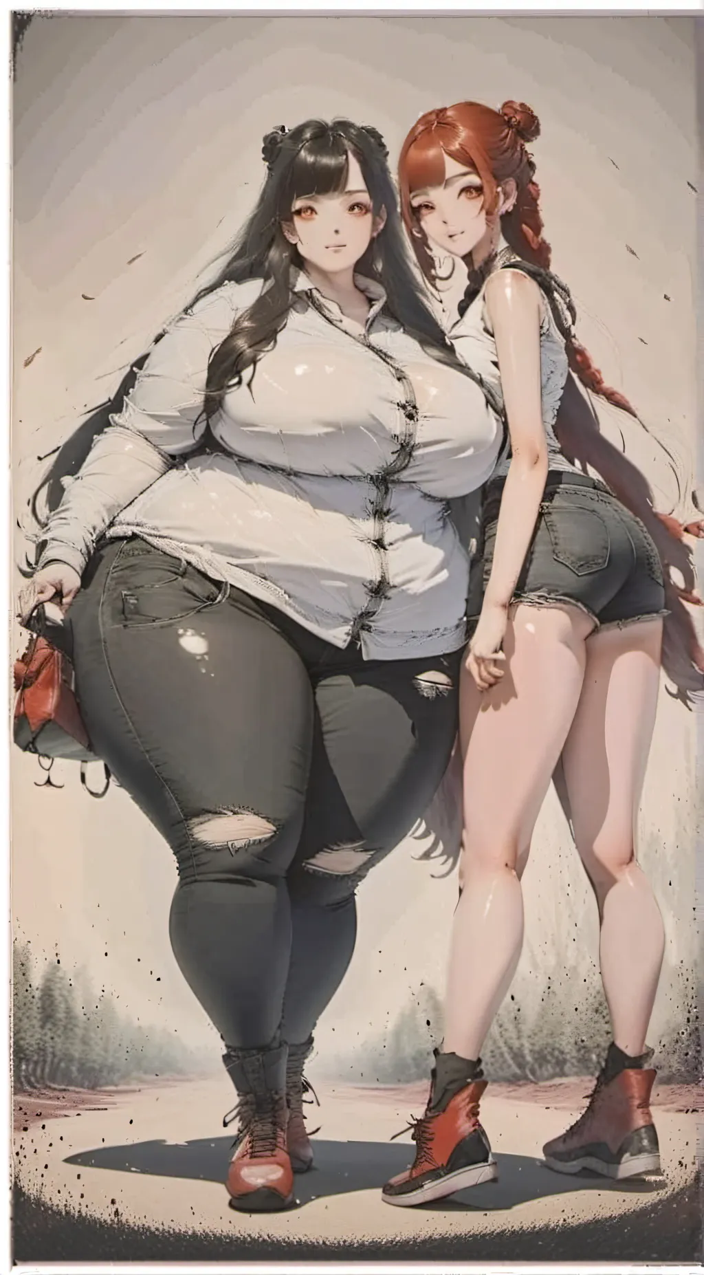 ai character: miki and Cindy background