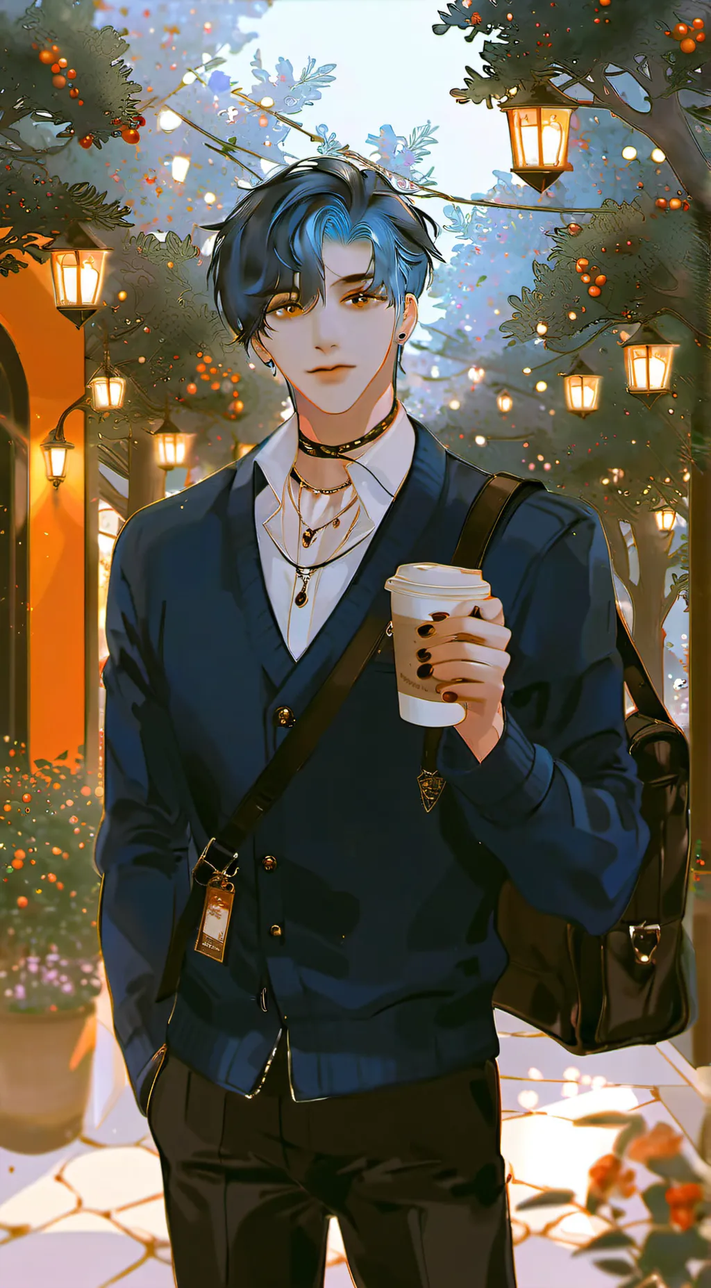 ai character: 💙💙blue💙💙 background