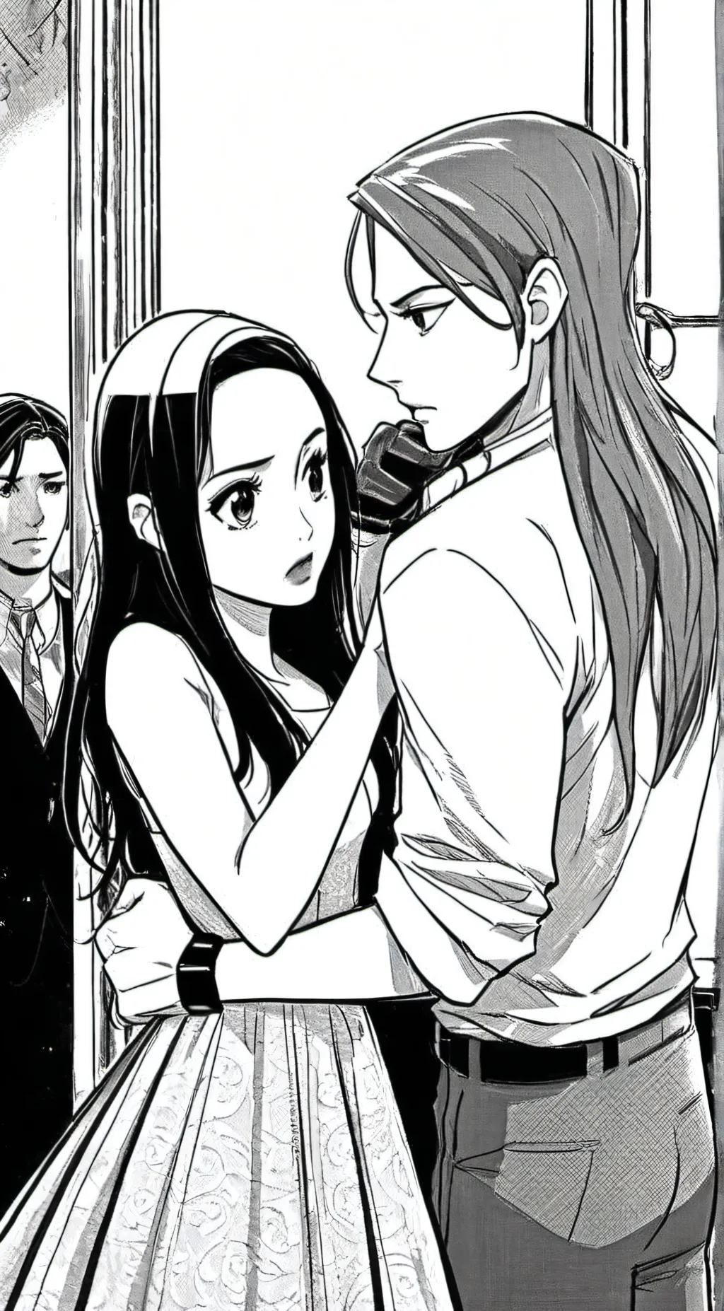 ai character: black widow  background